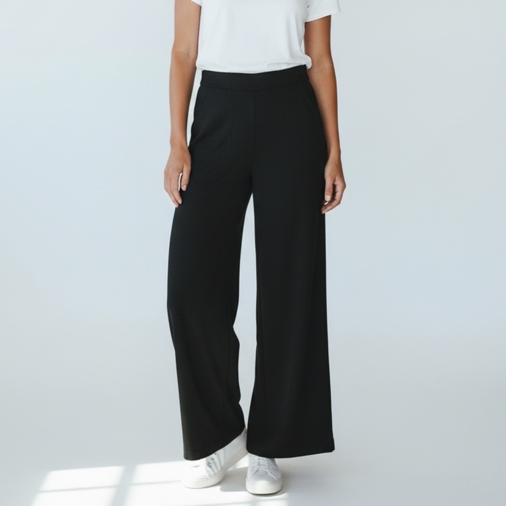 Max Studio Black Wide-Leg Women's Pants
